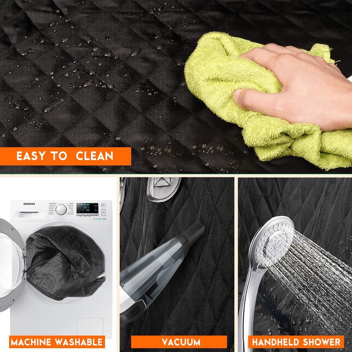Keep your car clean and your furry friend safe with our waterproof Dog Car Seat Cover! Perfect fit for all cars, trucks, and SUVs! 🐾🚗 #PetTravel #DogLovers