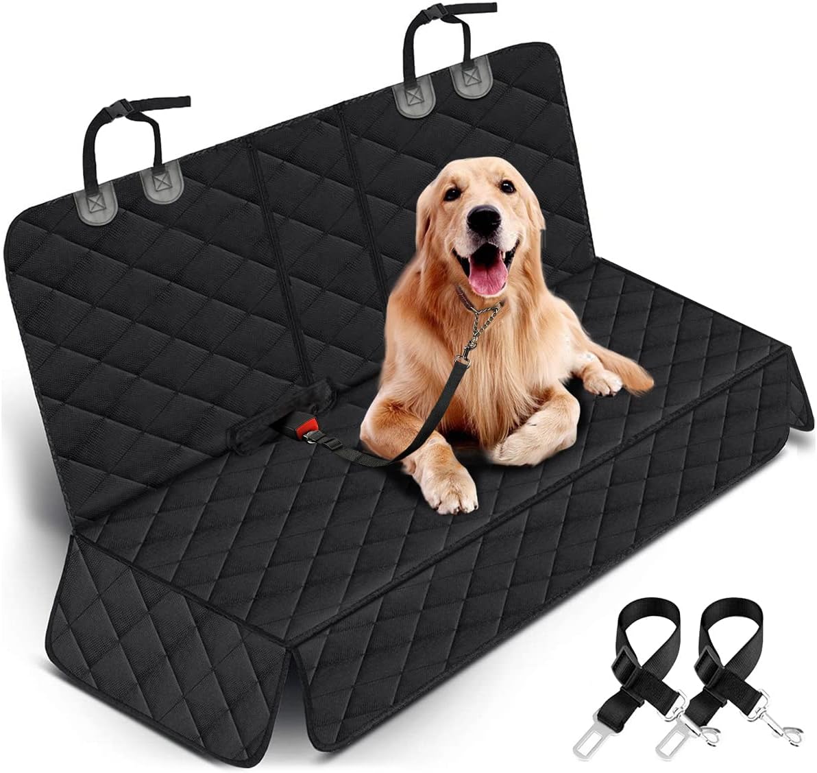 Keep your car clean and your furry friend safe with our waterproof Dog Car Seat Cover! Perfect fit for all cars, trucks, and SUVs! 🐾🚗 #PetTravel #DogLovers