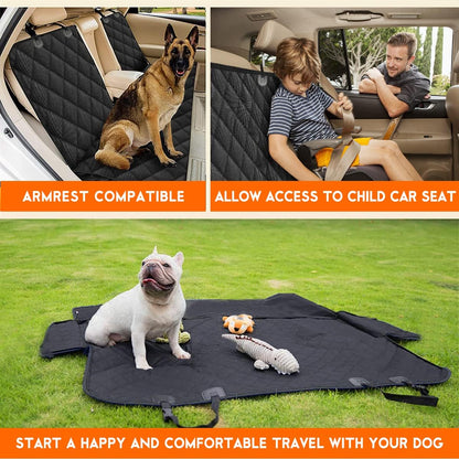Keep your car clean and your furry friend safe with our waterproof Dog Car Seat Cover! Perfect fit for all cars, trucks, and SUVs! 🐾🚗 #PetTravel #DogLovers